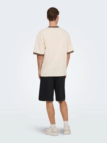 Only & Sons Футболка 'ONSLES CLASSIQUES' в Бежевый