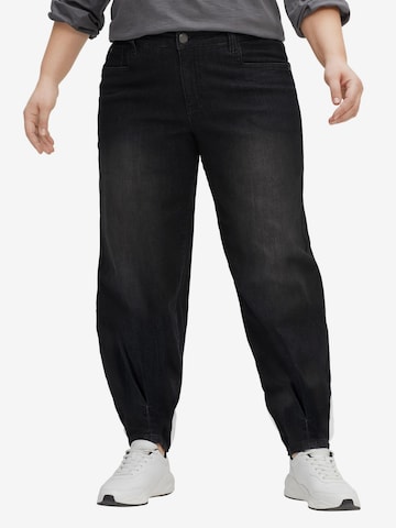 SHEEGO Tapered Jeans 'OLIVIA' in Black: front