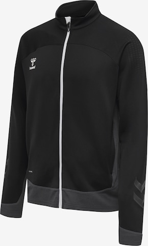 Hummel Athletic Zip-Up Hoodie 'Lead' in Black