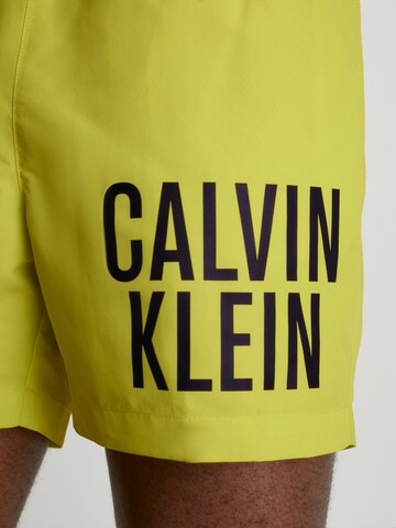 Calvin Klein Swimwear Board Shorts 'Intense Power' in Yellow