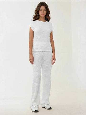 Hiccup Wide Leg Hose in Weiß