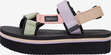 Pull&Bear Strap sandal in Mixed colours