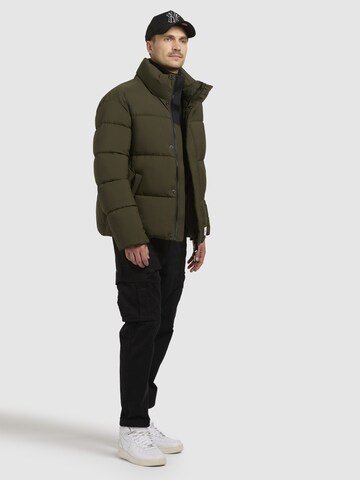 khujo Winter Jacket 'Dough Matt' in Green