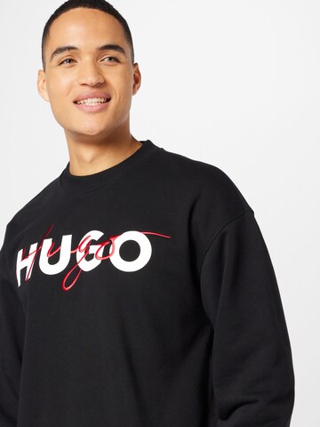 HUGO - Sweatshirt 'Droyko' em preto