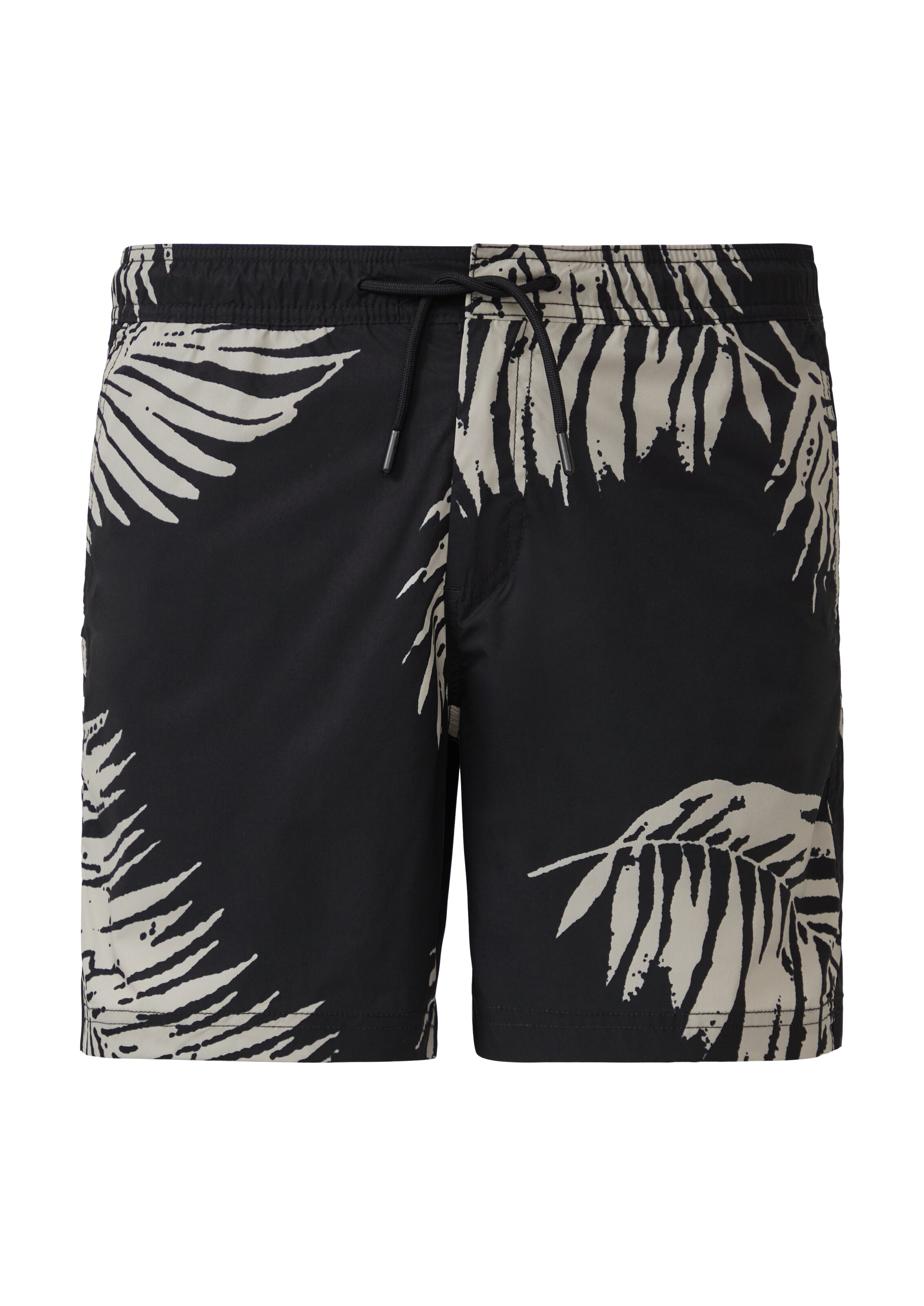 s.Oliver BLACK LABEL Badeshorts in Schwarz: Vorderseite