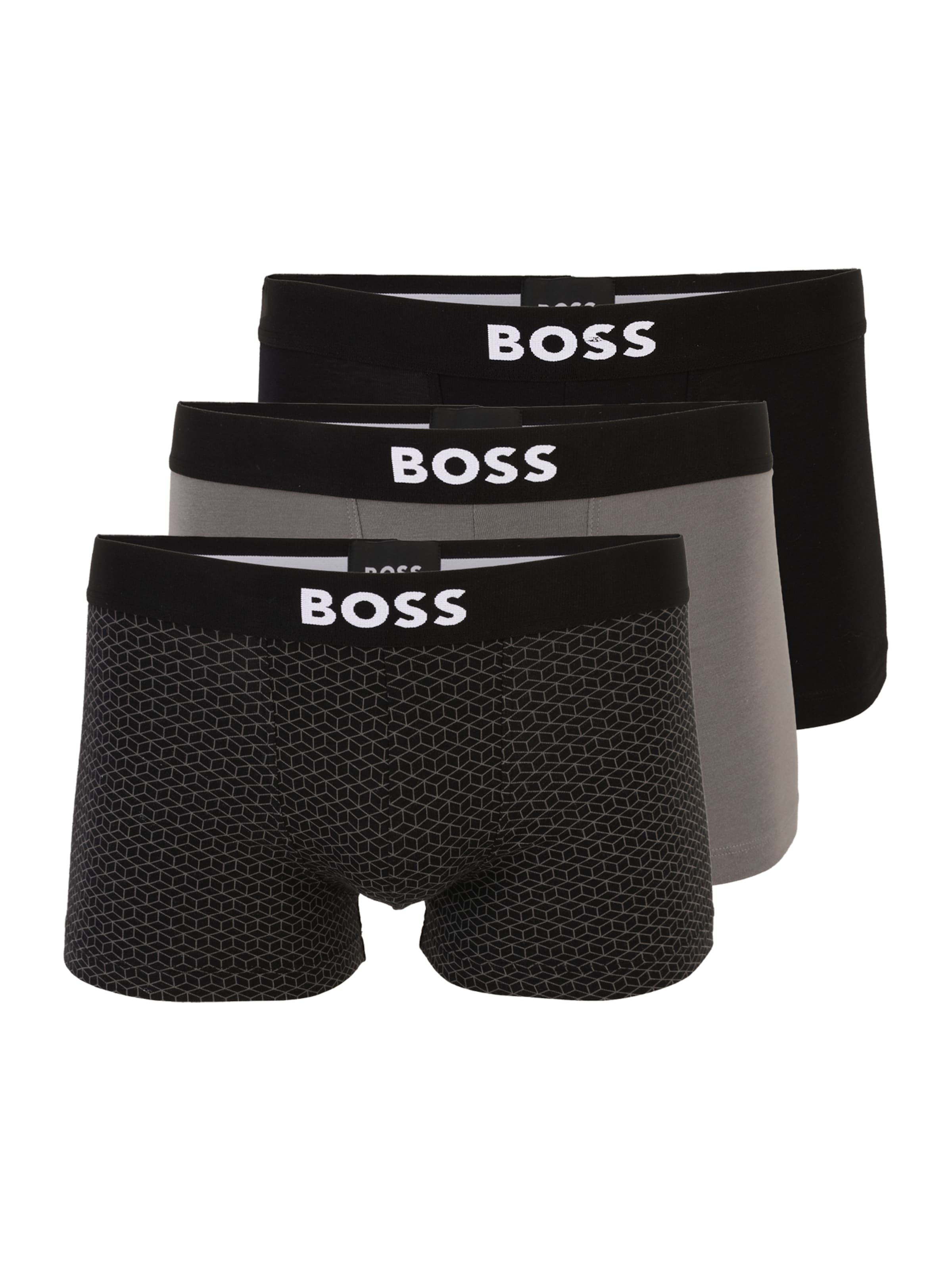 BOSS - Calzoncillo boxer en gris: frente