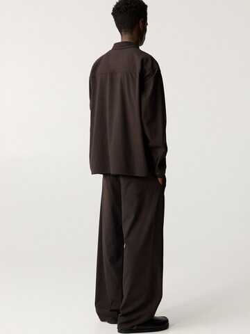 Pull&Bear Comfort fit Overhemd in Bruin