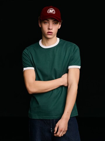 Bershka Majica | siva barva: sprednja stran