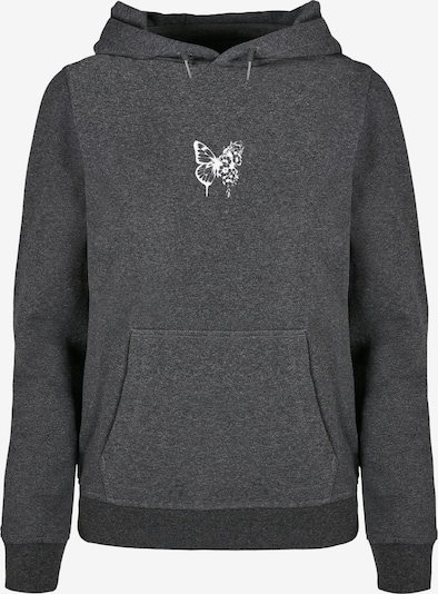 Merchcode Sweatshirt 'Flowers Bloom' in graphit / weiß, Produktansicht