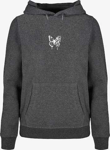 Sweat-shirt 'Flowers Bloom' Merchcode en gris : devant