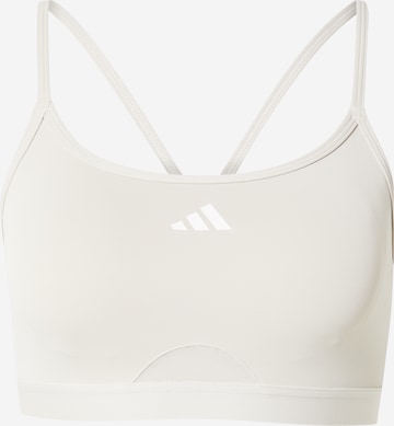 Reggiseno sportivo 'Aeroreact' di ADIDAS PERFORMANCE in beige: frontale