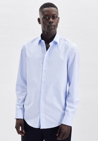 Coupe slim Chemise business SEIDENSTICKER en bleu : devant