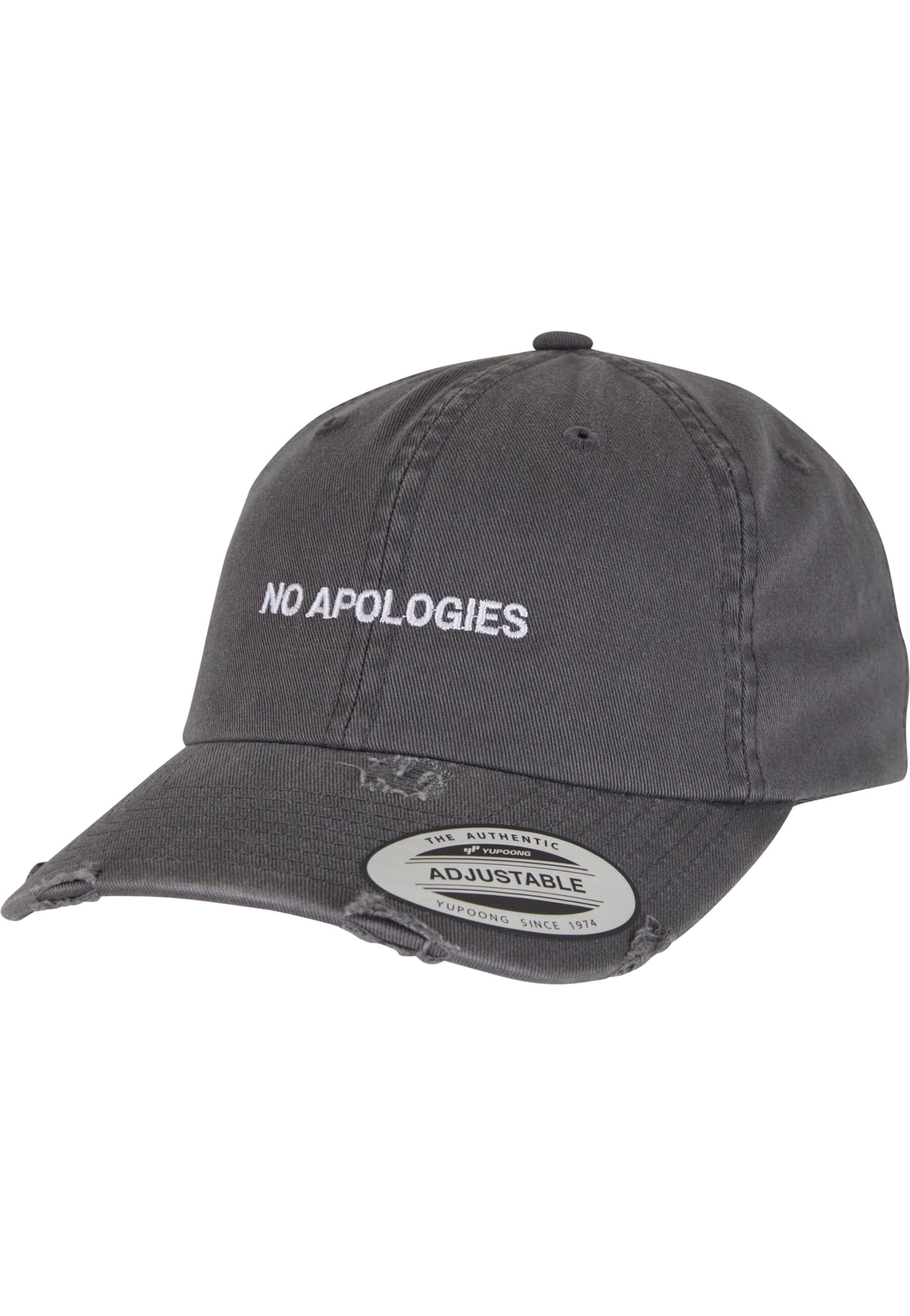 Cappello da baseball 'No Apologies' di Mister Tee in grigio: frontale