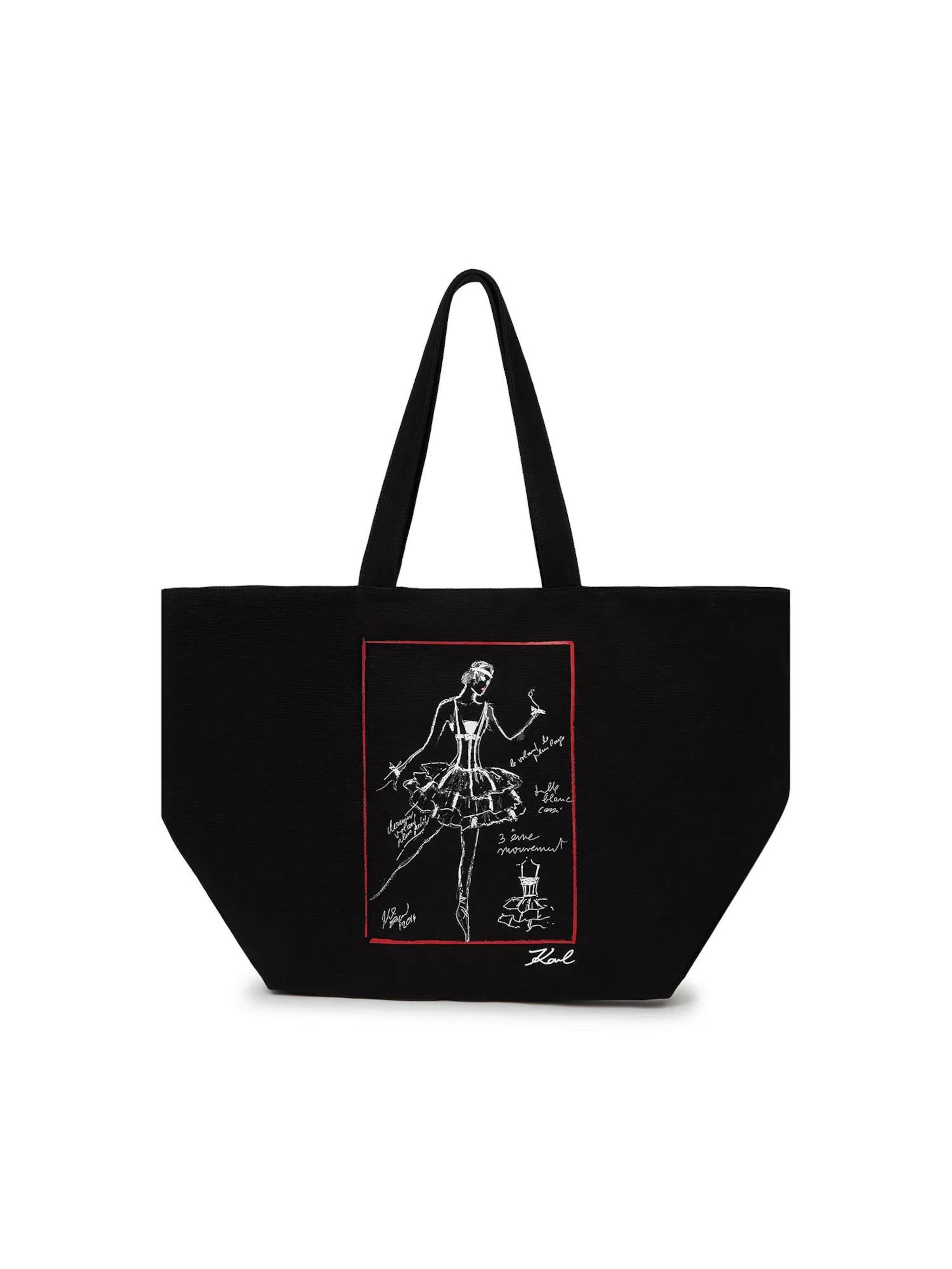 Shopper di Karl Lagerfeld in nero: frontale