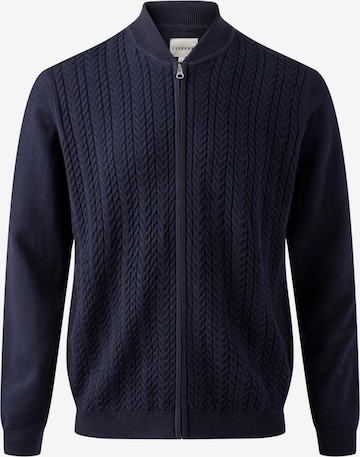 CLIPPER Knit Cardigan 'Tokyo' in Blue: front