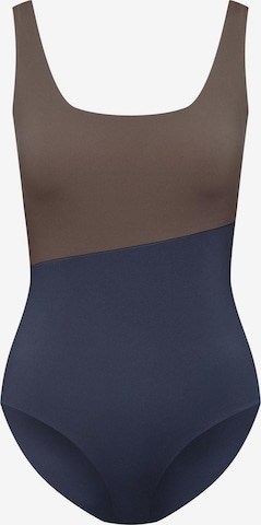Boochen Bralette Swimsuit 'Langeoog' in Blue: front