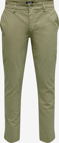 Pantaloni eleganți 'Pete' de la Only & Sons pe verde: față