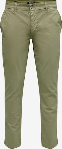 Only & Sons Chino kalhoty 'Pete' – zelená: přední strana