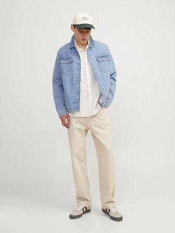 JACK & JONES Loosefit Jeans 'IEDDIE JJCOOPER AM 469' in Beige