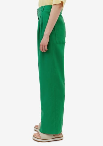 Marc O'Polo Wide leg Pleat-Front Pants in Green