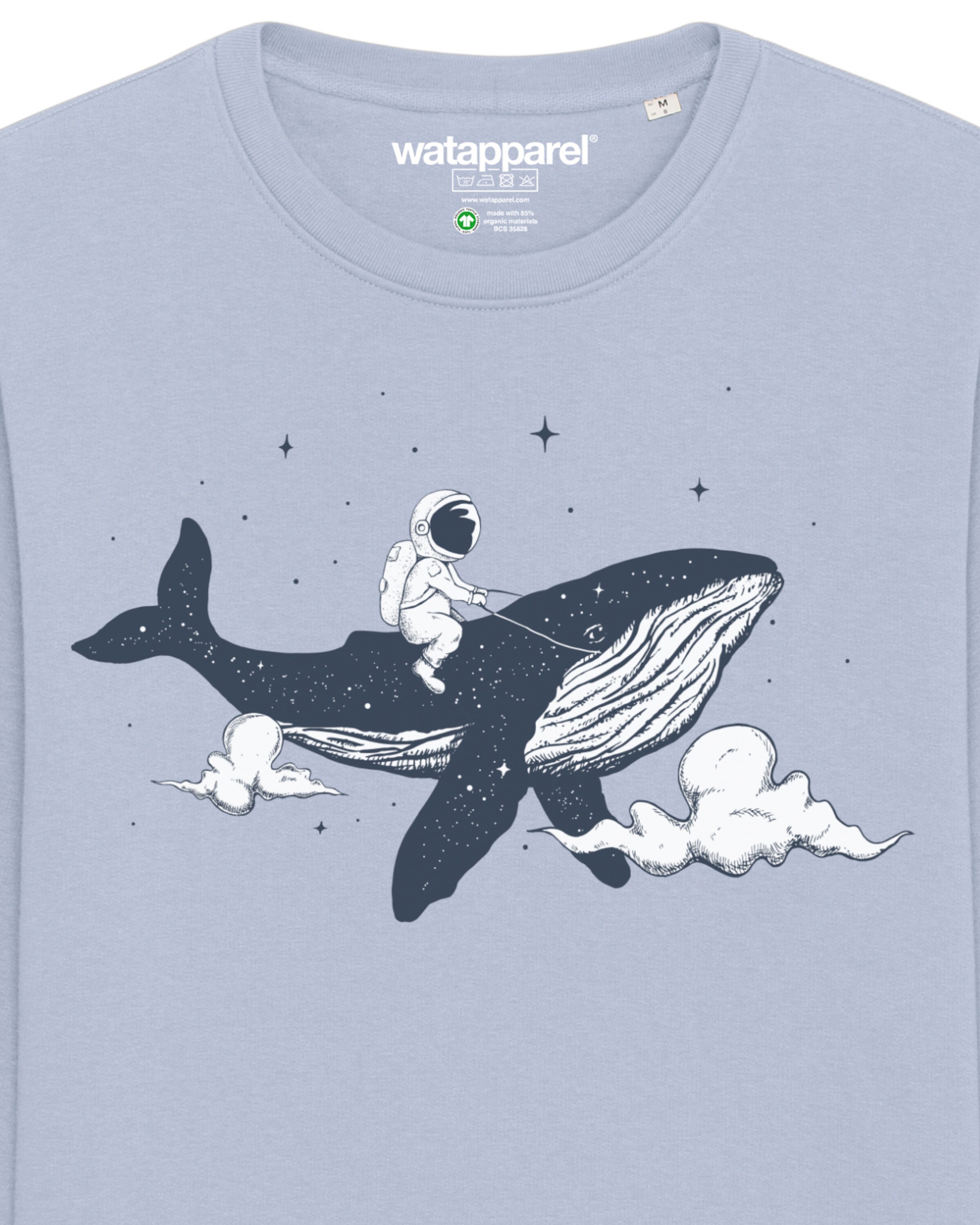 Sweat-shirt ' Spacewhale ' Watapparel en bleu