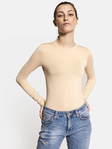 Squad the label Shirt Bodysuit in Beige: front