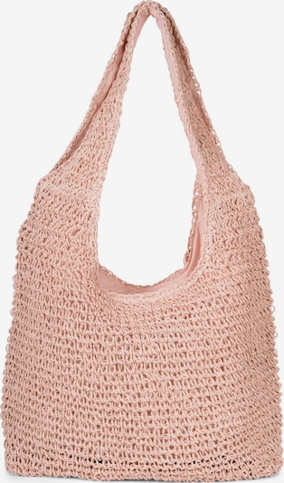 styleBREAKER Schultertasche 'Papierstroh Beuteltasche' in One Size in altrosa, Produktansicht