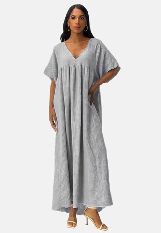 Elara Dress in Grey: front