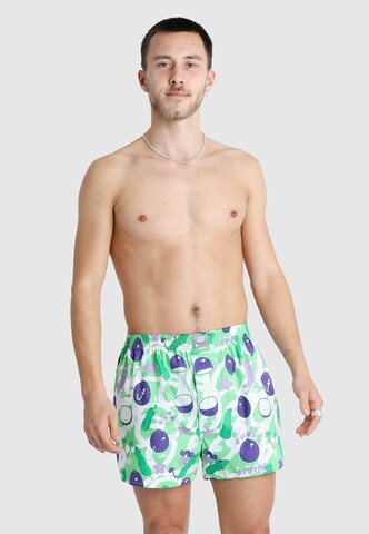 Lousy Livin Boxer shorts 'Coconut & Cocktails' in Green
