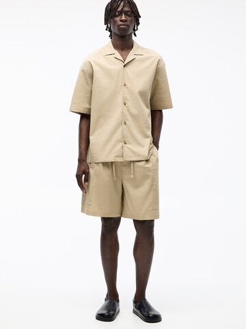 Pull&Bear Comfort fit Srajca | rjava barva