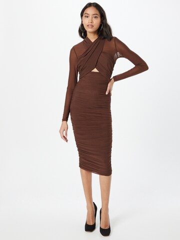 Bardot Cocktail Dress 'ALIYAH' in Brown: front