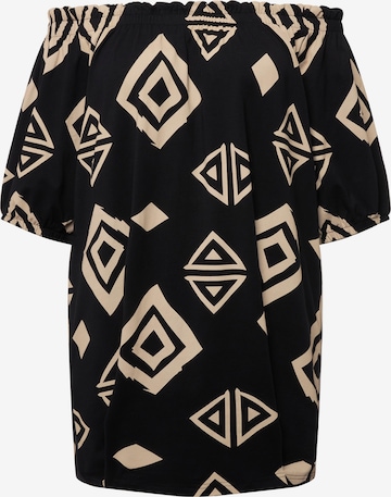 T-shirt Ulla Popken en noir : devant