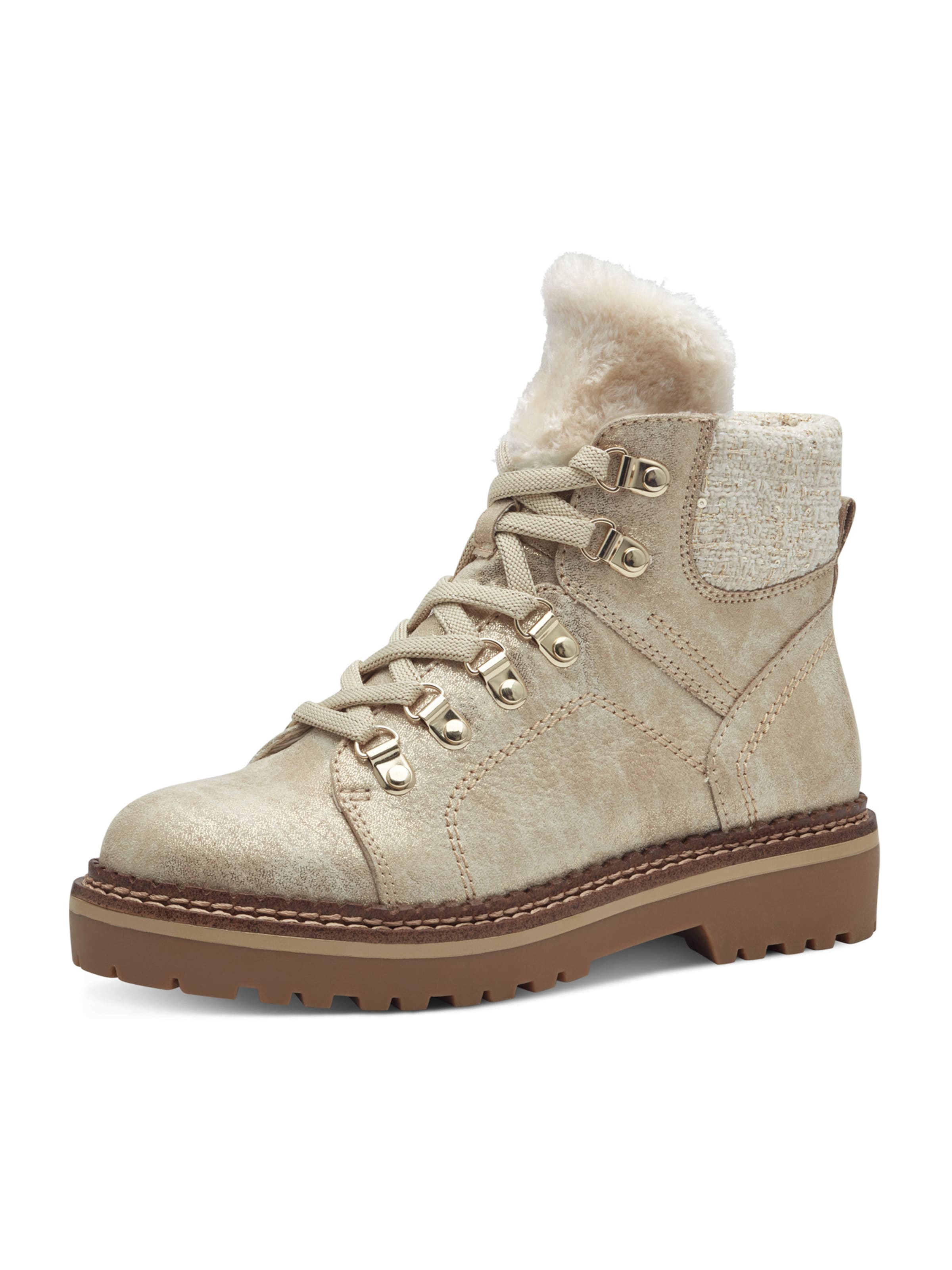 Bottines à lacets Tamaris en or : devant