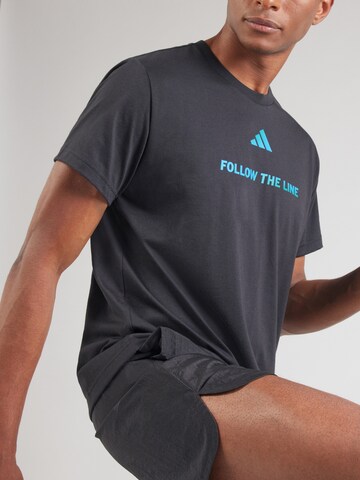 ADIDAS PERFORMANCE Performance Shirt 'FLW THE LINE' in Black