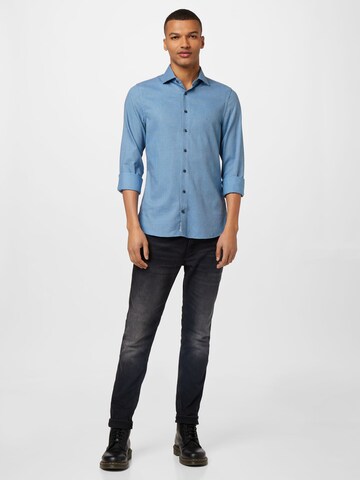 Michael Kors Slim Fit Hemd in Blau