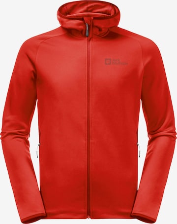 JACK WOLFSKIN Fleece Jacket 'BAISELBERG' in Red: front