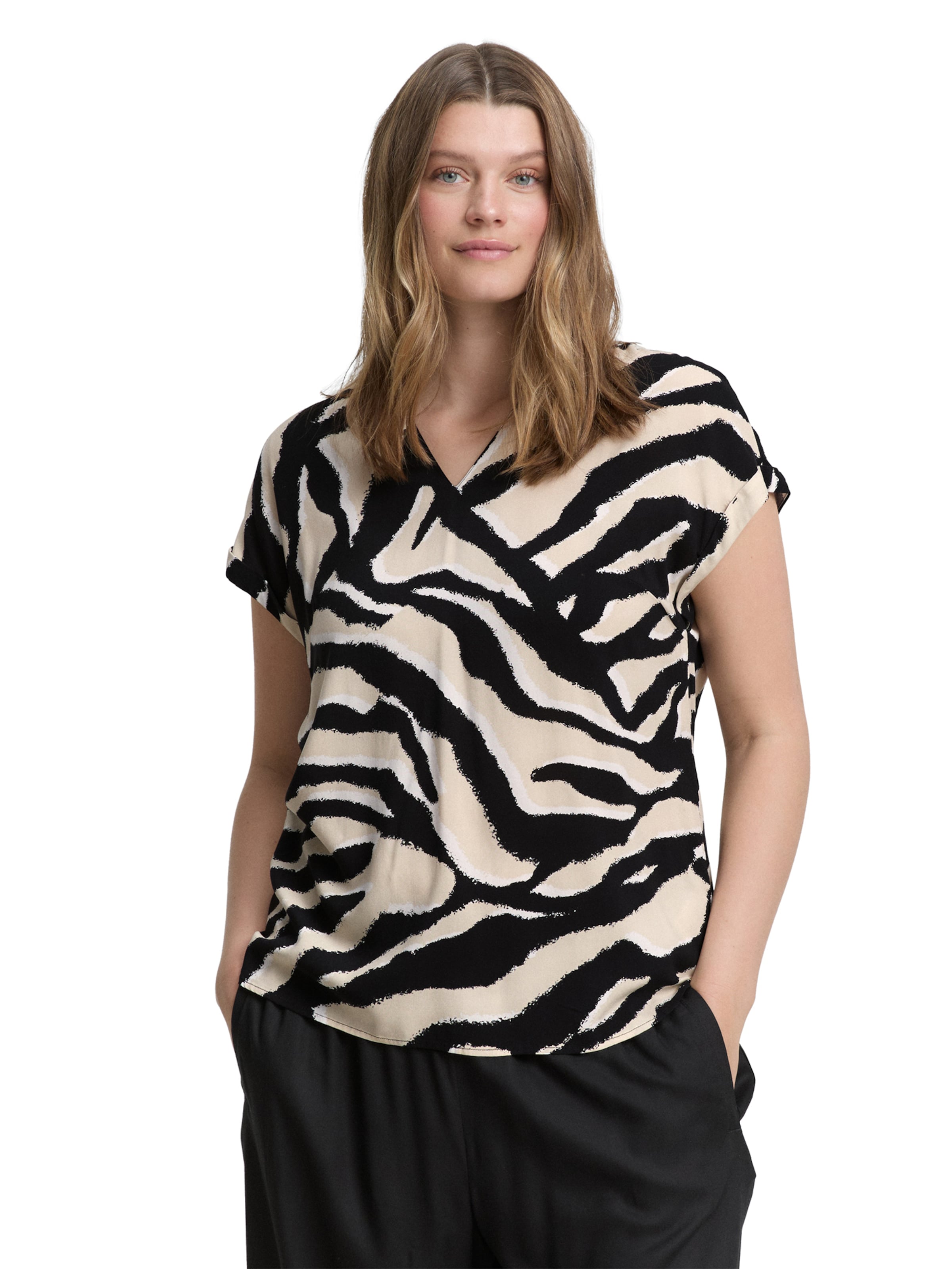 brūns Tom Tailor Women + Blūze: no priekšpuses