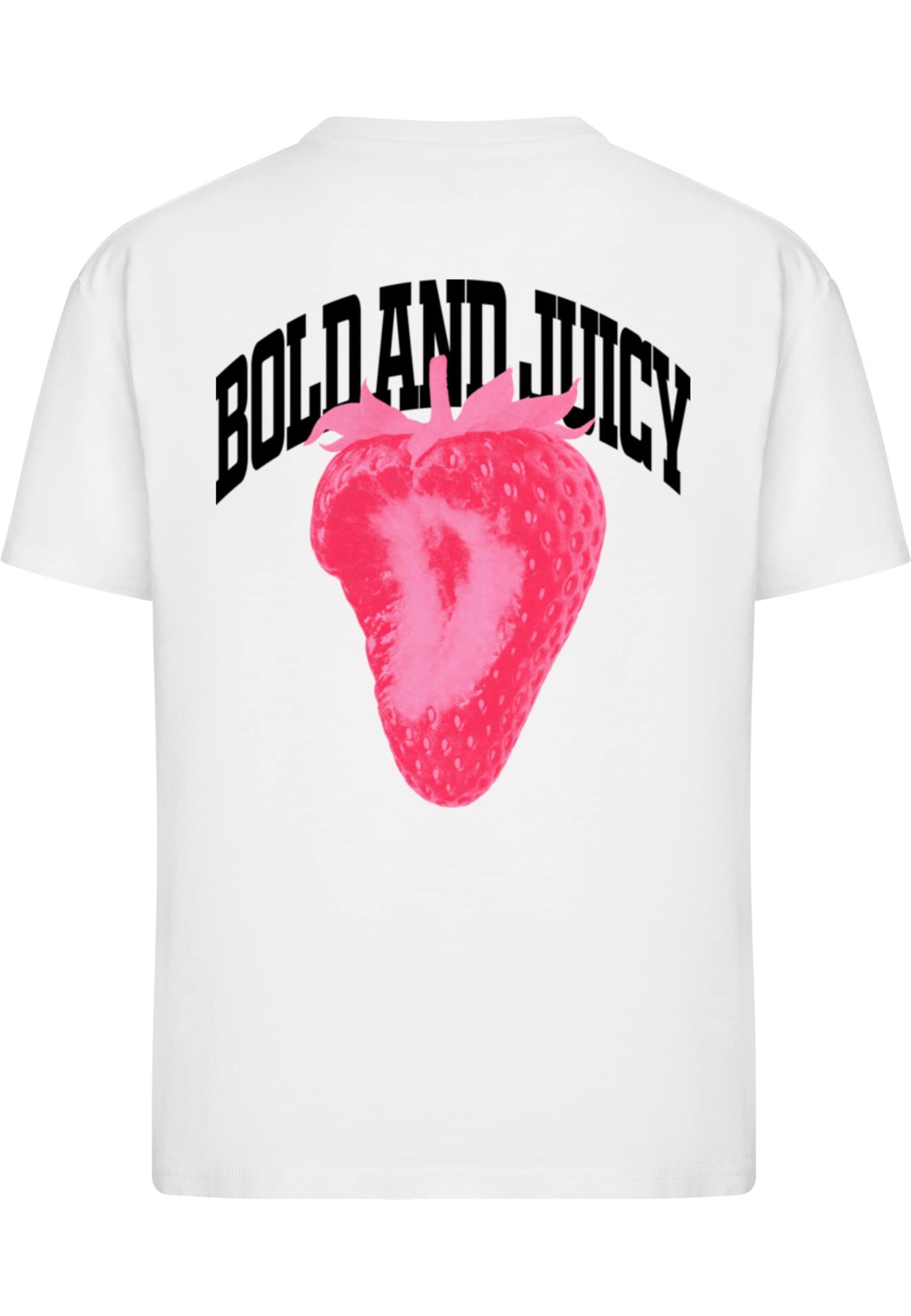 Maglietta 'Bold And Juicy' di Mister Tee in bianco