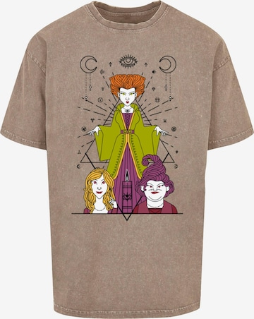 ABSOLUTE CULT T-Shirt 'Disney Hocus Pocus - Candle' in Braun: predná strana