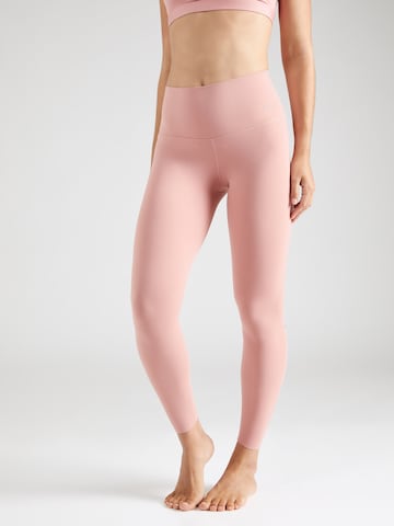 NIKE Skinny Workout Pants 'ZENVY' in Pink: front