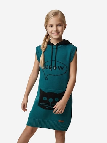 Hilal Akinci Kids Dress in Blue: front