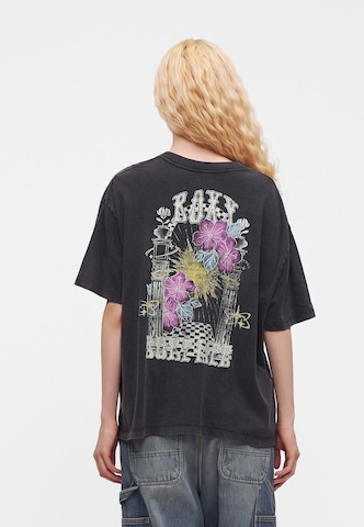 ROXY - Camiseta talla grande en negro: frente