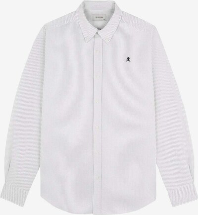 Scalpers Biroja krekls 'New Oxford', krāsa - gaiši pelēks / balts, Preces skats