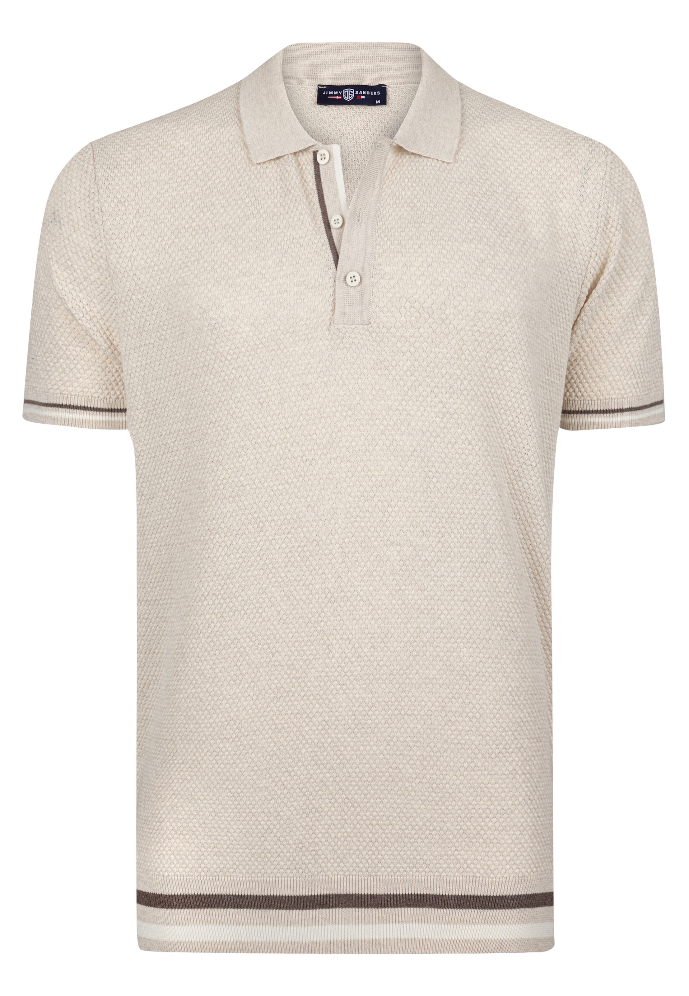 Jimmy Sanders Poloshirt in Beige: Vorderseite