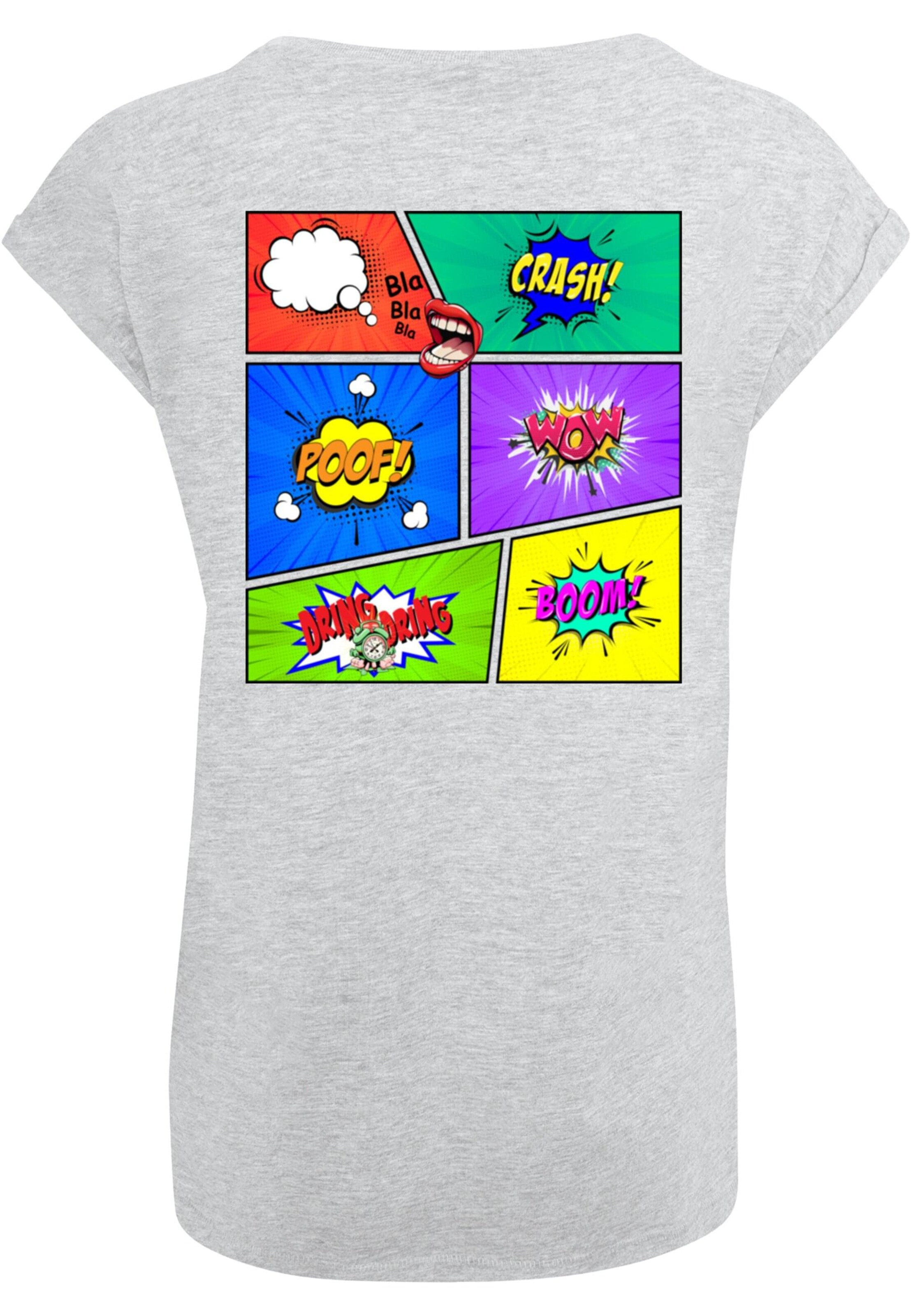 Merchcode T-Shirt 'Book Comic' in Grau