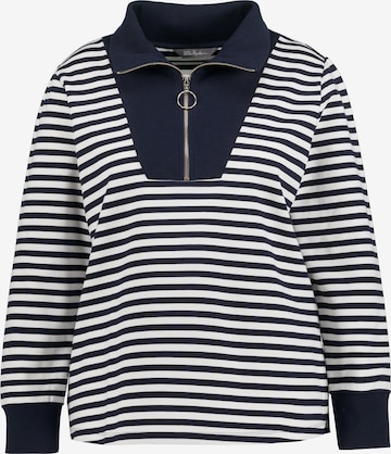 Ulla Popken Sweatshirt in Blauw: voorkant