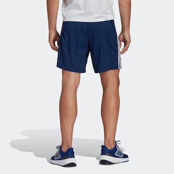 ADIDAS PERFORMANCE Štandardný strih Športové nohavice 'Train Essentials Piqué 3-Stripes' - Modrá