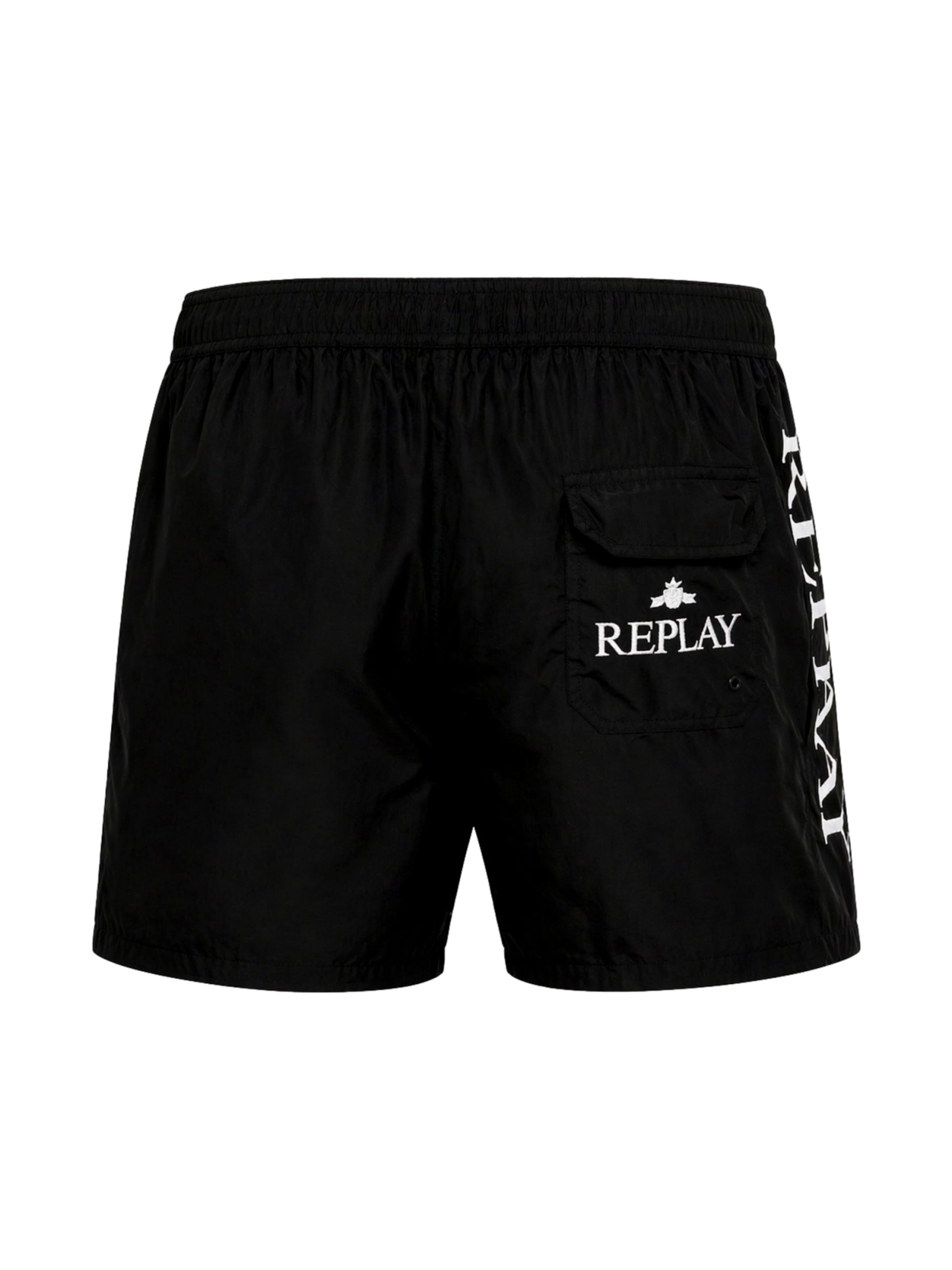 REPLAY Badshorts i svart