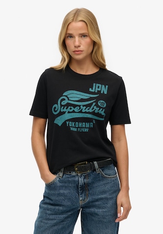 Superdry T-Shirt 'High Flyers' in Schwarz: Vorderseite