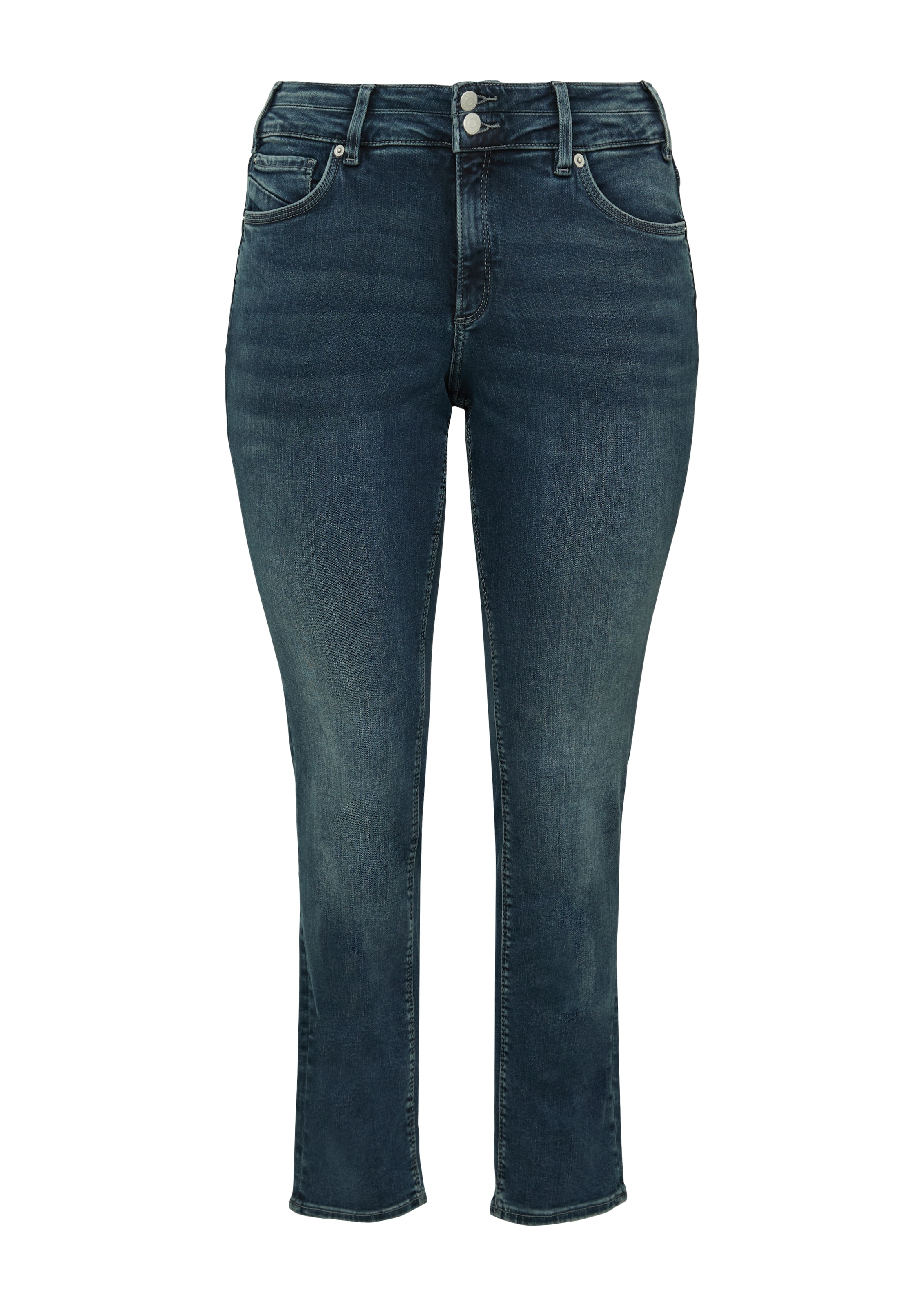 QS Slimfit Jeans in Blauw: voorkant